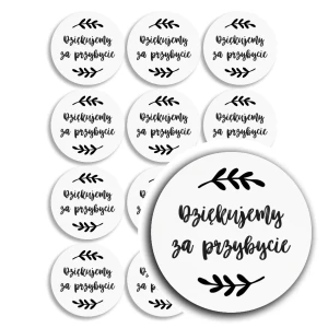 naklejki Ślubne dziękujemy za przybycie białe 1.webp