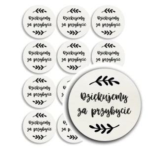 naklejki Ślubne dziękujemy za przybycie ecru 1.webp