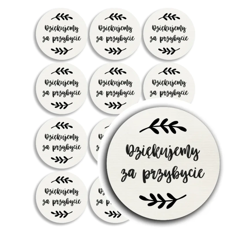 naklejki Ślubne dziękujemy za przybycie ecru 1.webp