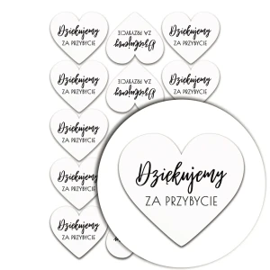 naklejki serca  dziekujemy za przybycie białe.webp