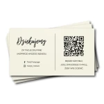 Podziękowanie za zakup z kodem QR z eko papieru, gotowy szablon 250g 100 szt