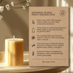 Karta z instrukcją palenia świecy dekoracyjnej, 6x9cm, papier eko 250g, 100 sztuk