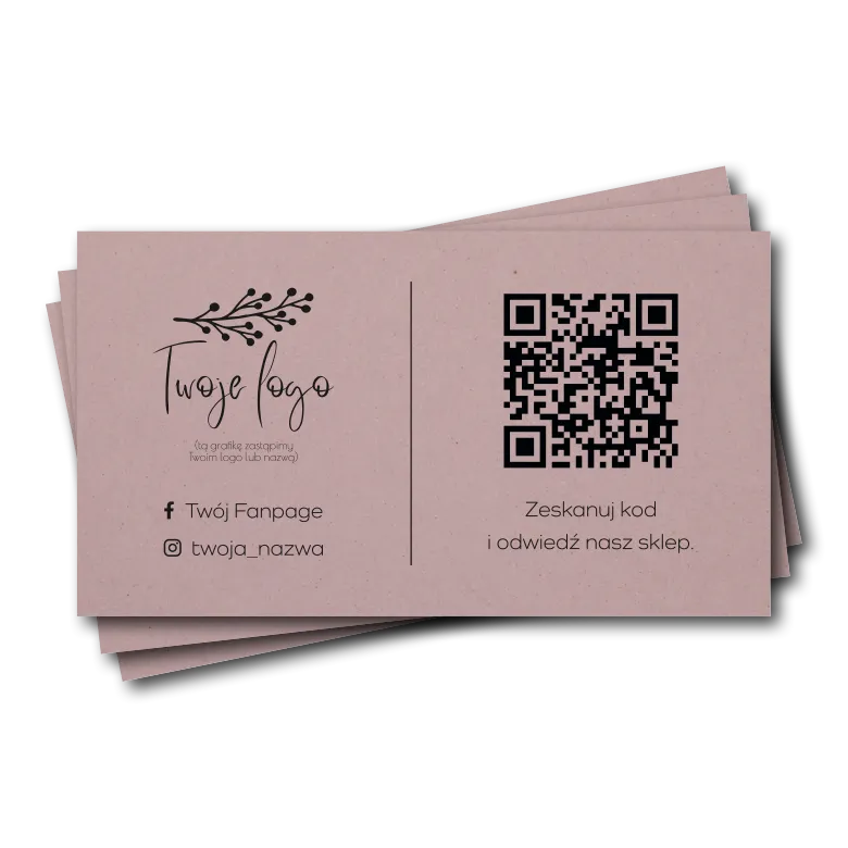 Wizytówki z kodem QR i logo Crush Almond.webp
