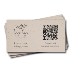 Wizytówki z kodem QR i logo Crush Cocoa.webp