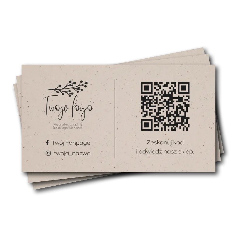 Wizytówki z kodem QR i logo Crush Cocoa.webp
