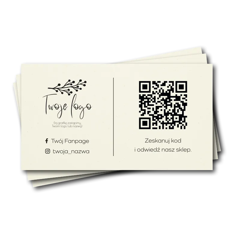 Wizytówki z kodem QR i logo Crush Cream.webp