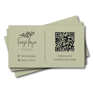 Wizytówki z kodem QR i logo Crush Kiwi.webp