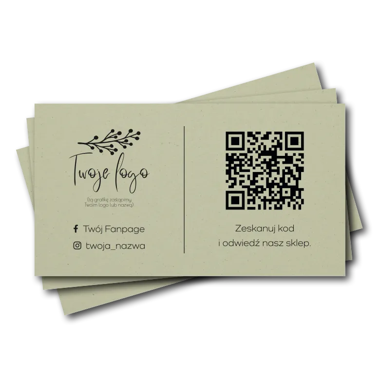 Wizytówki z kodem QR i logo Crush Kiwi.webp