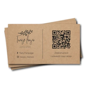 Wizytówki z kodem QR i logo kraft.webp