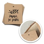 Mini metki ślubne z napisem Fajnie, że jesteś, papier kraft