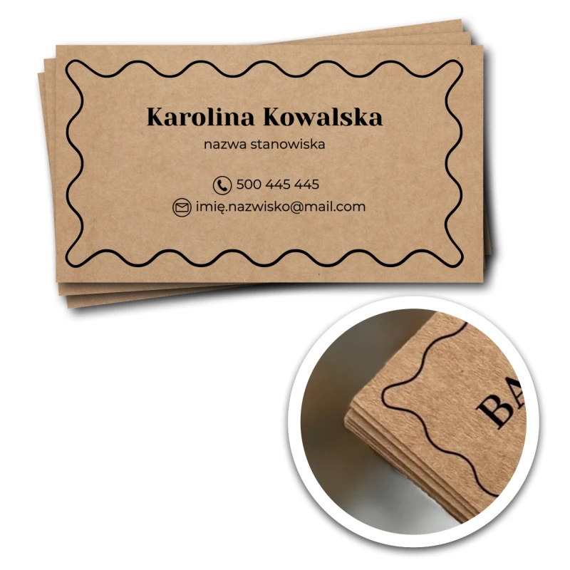 Wizytówki  90x50 kraft imienne  z wavy ramka.png